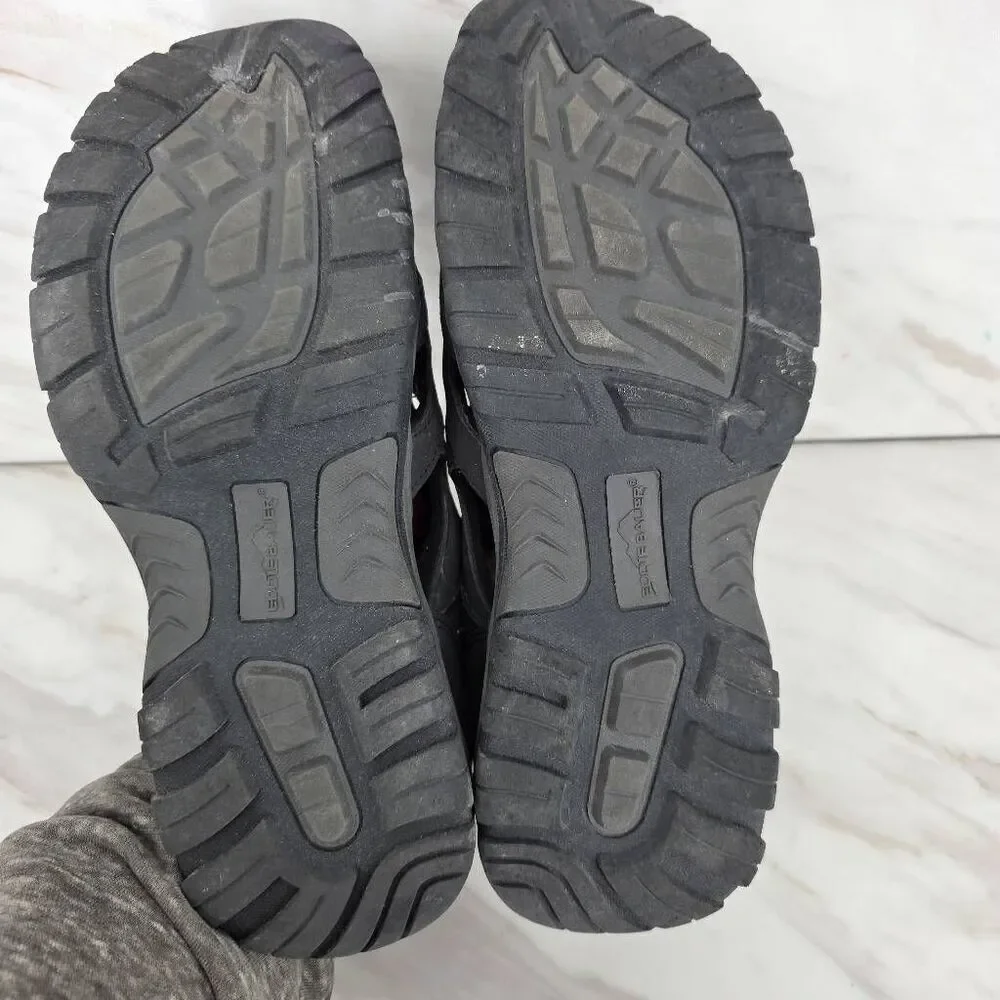 Eddie Bauer Men's Black Leather Adjustable Fit Outdoor Sandals Size‎ 9
